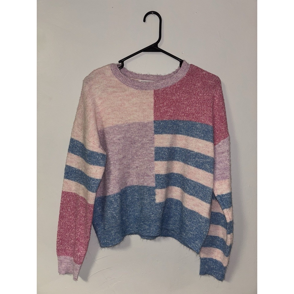 Absolutely Brand Women's Knit Sweater Medium Pink, Purple & Blue